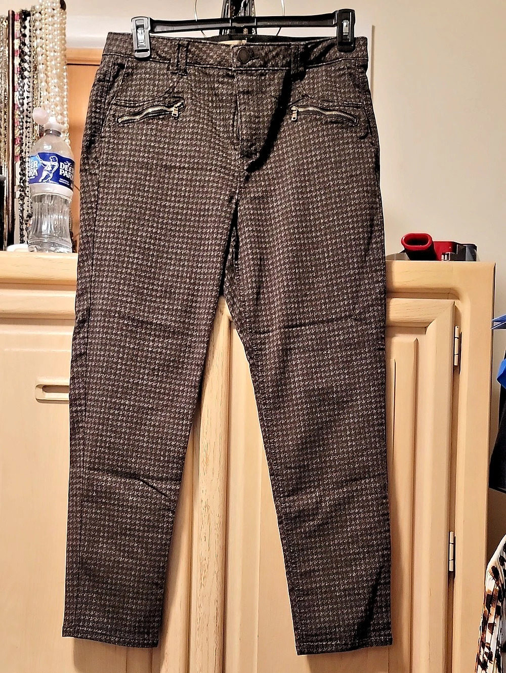 Democracy Ab-Technology Houndstooth Slim Leg Pants Houndstooth Skinny Pants